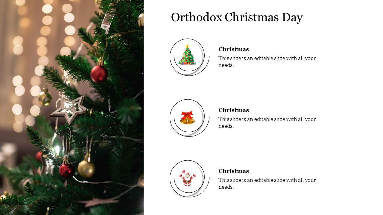 Beautiful Orthodox Christmas Day PPT Presentation Slide